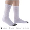 Mens 100% Cotton Moisture Wicking Cushioned Crew Socks, Athletic Performance
