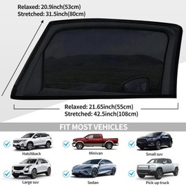 iZoeL Sonnenschutz Auto Baby mit UV Schutz,Sonnenschutz Auto Kinder Universal Sonnenblende Auto Netz,für Seitenfenster Meshmaterial Schützt Mitfahrer, Kinder & Haustiere