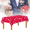 VARACL 2 Pack Disposable Tablecloth Valentine's Day Plastic Large Rectangle