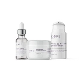 Kit Facial Kiore: Sérum, Crema Con Aloe Vera Y Mascarilla Todo Tipo De Piel Día/noche