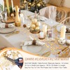 Oudain Gold Table Runner 14 Inch Wide Sequin Glitter Table