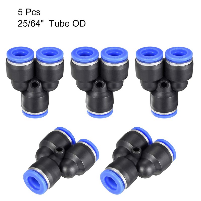 sourcing map Plastic Connect Splitter Push to Tube Fittings 10