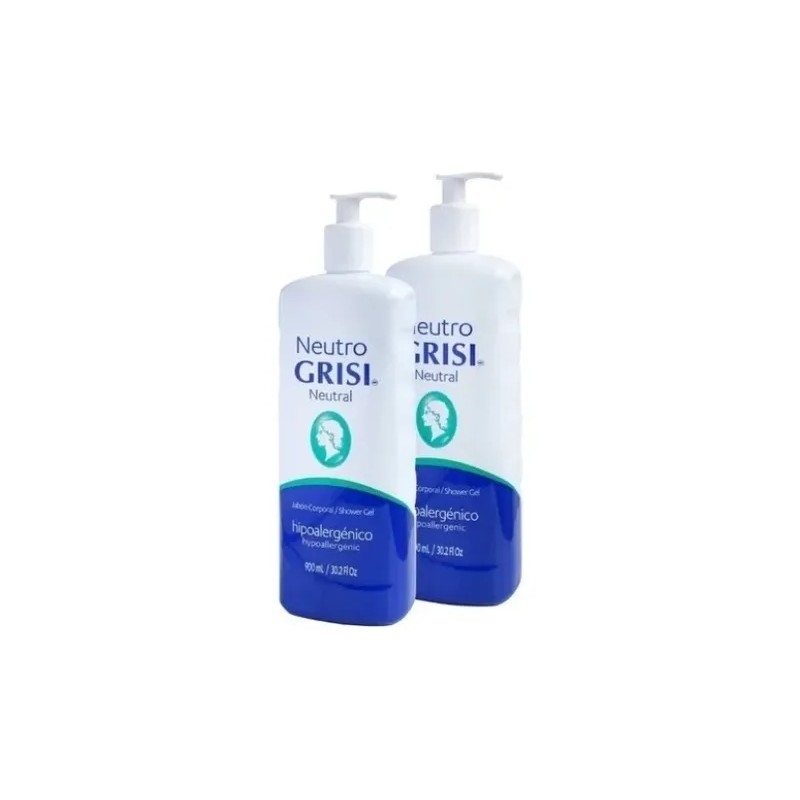 Jabón Corporal Hipoalergenico Grisi Neutro 2 Pzas De 900 Ml