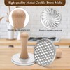 3+5 Cookie Stamps Biscuit Cutter Set, Luxiv 3 Molds Metal