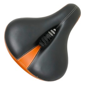 Laxzo ® Bike Seat, Bicycle Saddle Comfortable for Men & Women Waterproof Soft Cushion Wide Bike Gel Saddles For Road Bike, Cruiser Bike, Montain Bike, Spinning Bike, Exercise Bikes (Brown)