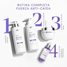 DOVE Shampoo Derma Care Fuerza Anti-Caída, Reduce la Caída 95. Favorece el Crecimiento. Regenera de Cuero Cabelludo a Puntas. Desarrollado con...     