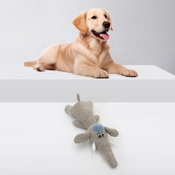 Squeaky Plush Dog Chew Toy for Puppies - Soft Stuffed