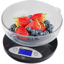 Smart Weigh Digital  Food Kitchen Scale with Bowl,11lb x 0.1oz / 5000 x 1grams