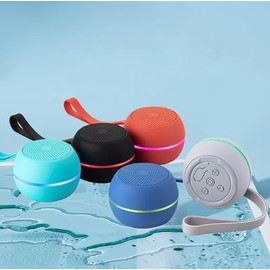 Hype Audio Portable Mini Bluetooth Wireless Speaker with RGB Light, Waterproof Speaker for Shower, Outdoor, Sport, Party, Beach, Travel, Hiking and Camping (Dark Blue)