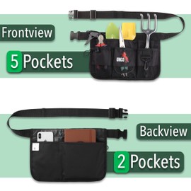 UNCO- Gardening Belt, Garden Tool Belts for Men, Waist Apron with Pockets, Construction, Carpenter Belt, for Men, Utility Belt Men