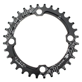 Chainring 32T 104BCD Mutte MTB Narrow Wide Chainring Single (Black, Aluminum Alloy)