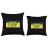 Elmont Long Island NY New York Neighborhood Hometown Throw Pillow
