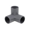 sourcing map 3-Way Elbow PVC Pipe Fitting Furniture Grade 25mm