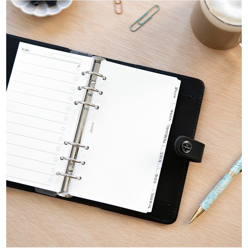 Filofax White Dividers, Personal Size, Cardstock, 7.5-inches Height, B132872