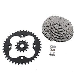 1999-2004 Fits Honda 400EX TRX400EX Non O-Ring Chain & Black Sprocket 13/39 94L