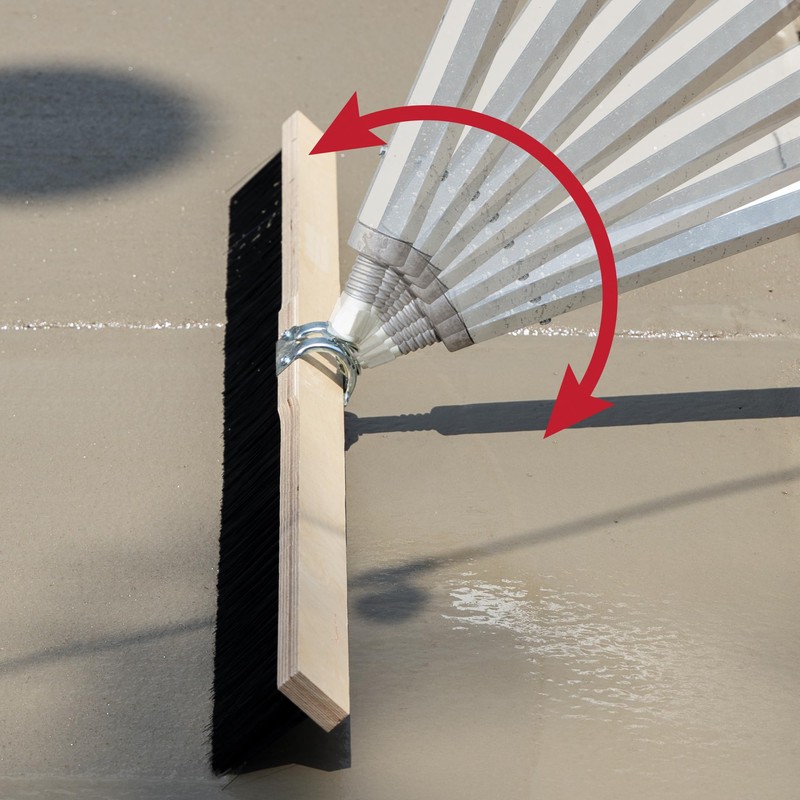MARSHALLTOWN Large Concrete Broom, Long Grain Finish on Large Concrete