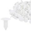 X AUTOHAUX 40pcs 7mm Hole Dia Plastic Bolt Rivets Bumper Clips White for Car