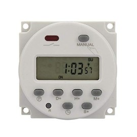 Mini Programmable Timer Switch 1 Second to 168 Hours Electronic Automatic Time Control 5V 12V 24V 110V 220V Digital Wall Panel Mount Timer (220V AC)