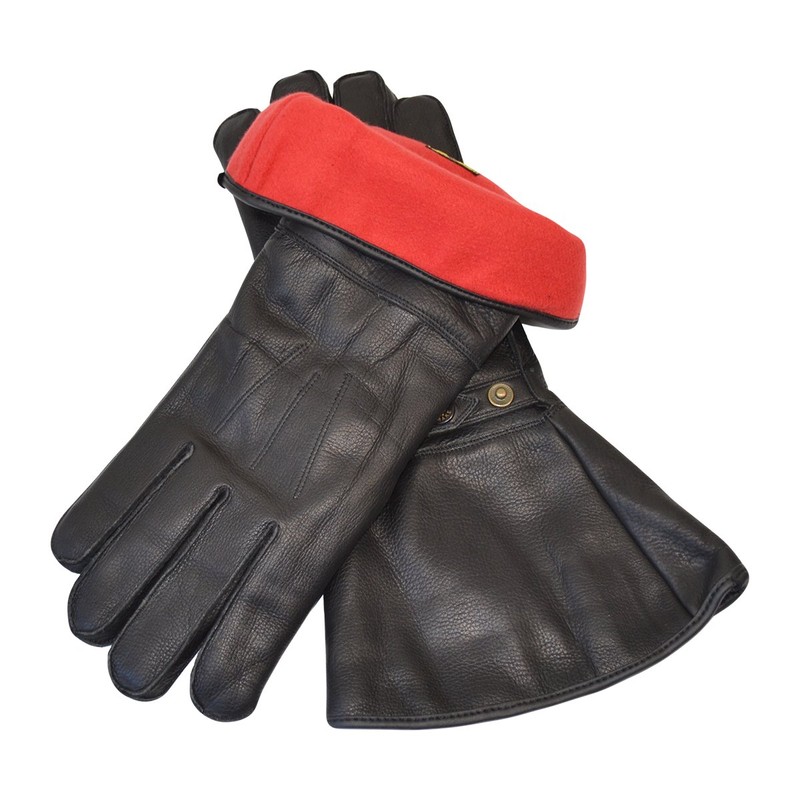 Goldtop Classic Fleece Lined CE APPROVED Leather Motorcycle Gauntlets -