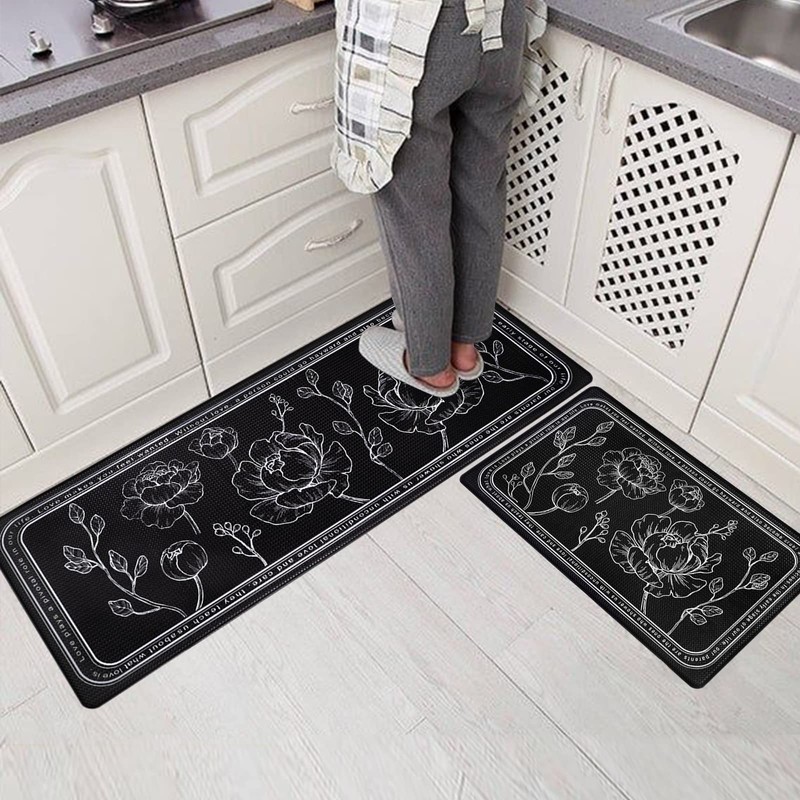 ROTTOGOON Kitchen Floor Mat Set of 2, Anti Fatigue Kitchen