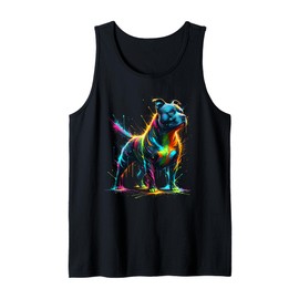 Splash Art Staffordshire Bull Terrier Staffy Terriers Tank Top