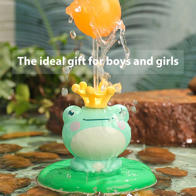 Electric Water Spray Toy Frog Bathtub Floating Water Sprinkler Shower