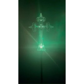 JAYXC HOME 2-Pc Outdoor Garden Solar Cross Garden Stake Color Change LED Lights