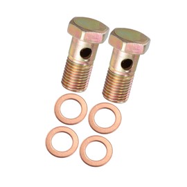 Hihaha 2 Set Banjo Bolt Brake Fitting Adapter M14x1.5 Thread Banjo Bolt Durable Material
