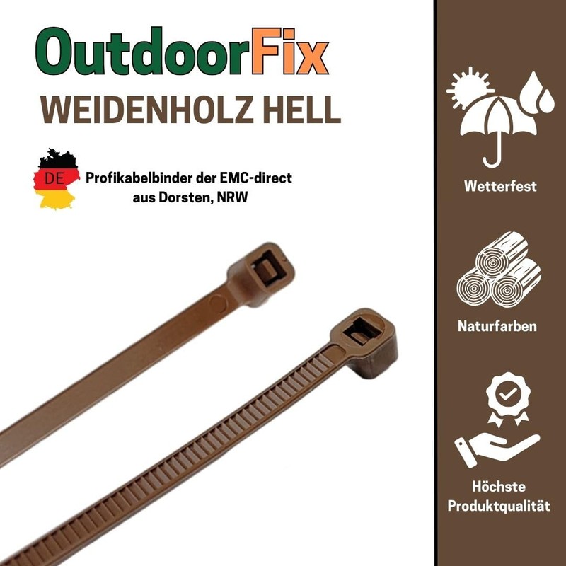 OutdoorFix Cable Ties 150 x 3.5 mm, Pack of 50