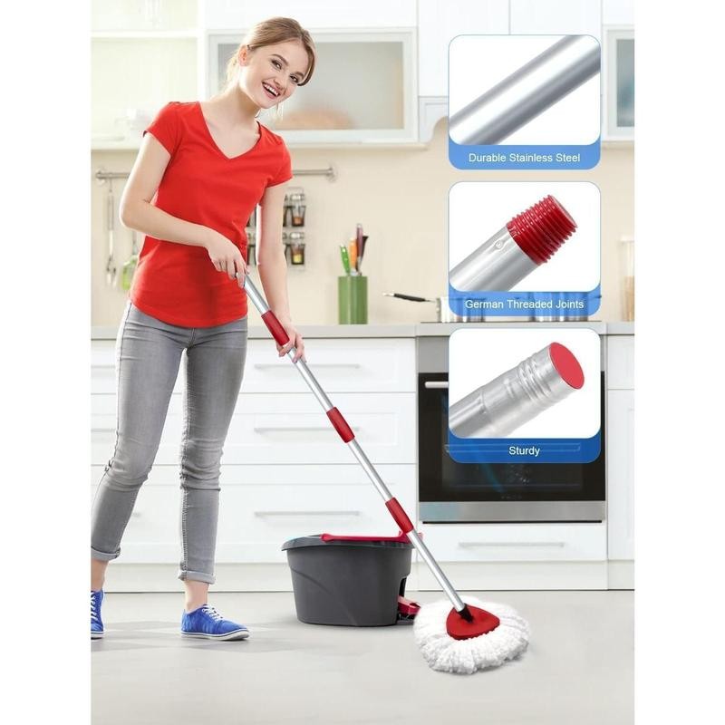 4 Pack Spin Mop Replacement Head Compatible with O-Cedar EasyWring