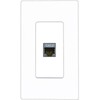 RiteAV 1 Port Cat7 Shielded Ethernet Wall Plate - 1 Gang [Screwless White]