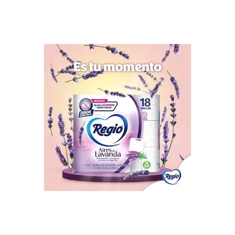Regio papel higiénico aires de lavanda 18 rollos