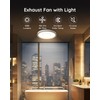 Fitop Bathroom Exhaust Fan with Light, 130 CFM 47W Ceiling