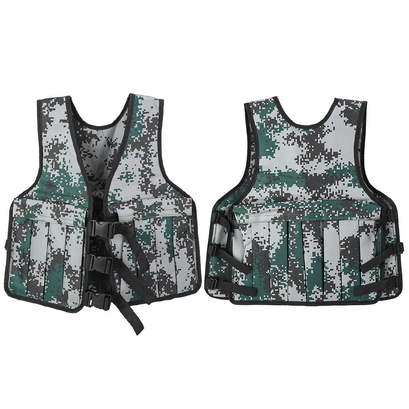20KG / 44LBS Adjustable Camouflage Weighted Vest Training Workout Fitness