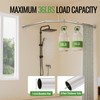 Diamond Shaped Shower Curtain Rod, Adjustable [Both Sides: 22.5" -