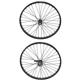 F&R 26 X 2.125 HEAVY-DUTY BEACH CRUISER 12G FRONT OR COASTER BLACK RIM 36 SPOKE. - Front