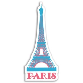 2 x 10cm Paris Eiffel Tower Vinyl Stickers Laptop Travel Sticker Fun #19025 (10cm Tall)