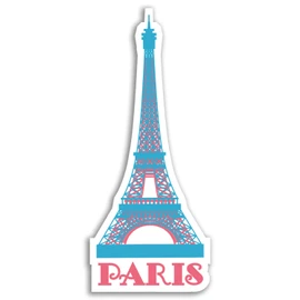 2 x 10cm Paris Eiffel Tower Vinyl Stickers Laptop Travel Sticker Fun #19025 (10cm Tall)