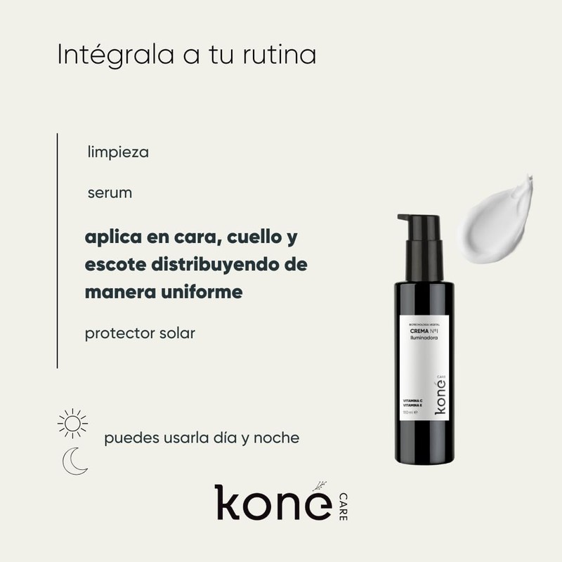 CREMA Nº1 ILUMINADORA - NUTRITIVA con VITAMINA C KONE CARE