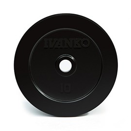 IVANKO Rubber 10 Lb. Plates (RUB-10, Pair) for 1" and 1-1/16" Bars