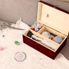 Handheld Sewing Machine, with Elegant Wooden Sewing Box and 153-Piece