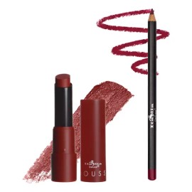 Lip Combo Labial Matte Barra  Delineador Italia Deluxe                                                                                                