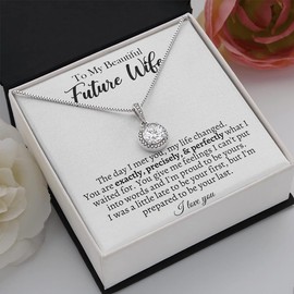 To My Future Wife Necklace from Husband, My Heart Whispered "That's the One" Necklace, Gift My Girlfriend Necklace, Gift My Wife, Gift for Her Jewelry Necklaces styles On Birthday, Xmas, Anniversary