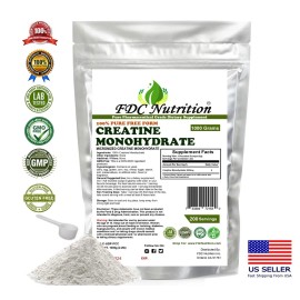 Creatina monohidrato 100 % puro en polvo 1000 g (2,2 lb) micronizado por FDC NUTRITION