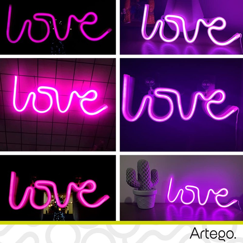 Letrero Luminoso LED Neon Amor *Varios Modelos* Para Toda Ocasión
