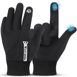 CYCLESPEED Warm Winter Gloves for Men and Women, Waterproof Non-Slip Gloves with Touch Screen, Winter Running and Climbing Sports Gloves (S)