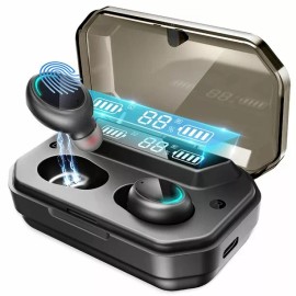 Cshidworld Wireless Earbuds Bluetooth 5.0 Headphones IPX7 Waterproof TWS Deep Bass Stereo