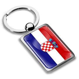 Biomar Labs® 3D Metal National Croatia Flag Keyring Key Ring Accessories Men Women Keychain Gift KK 229