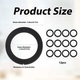 Tinoaly 12pcs No.2 Fuel Cap Seals for Coleman 220 Lanterns, Black Fluorine Rubber Lanterns and Stoves Fuel Cap Replacement