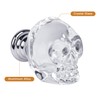 Milkary 10 Pcs Crystal Glass Door Knobs, Skull Clear Glass
